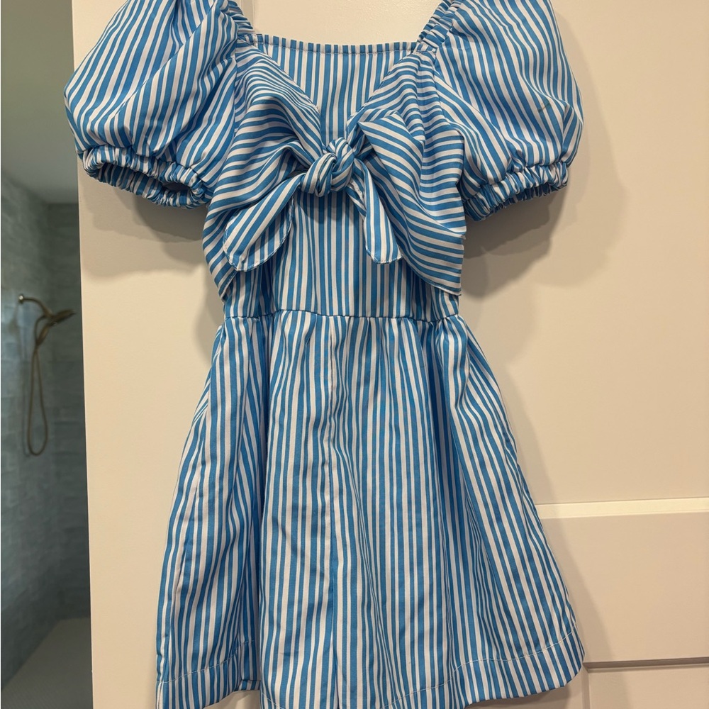 Blue Striped Kids Dress
